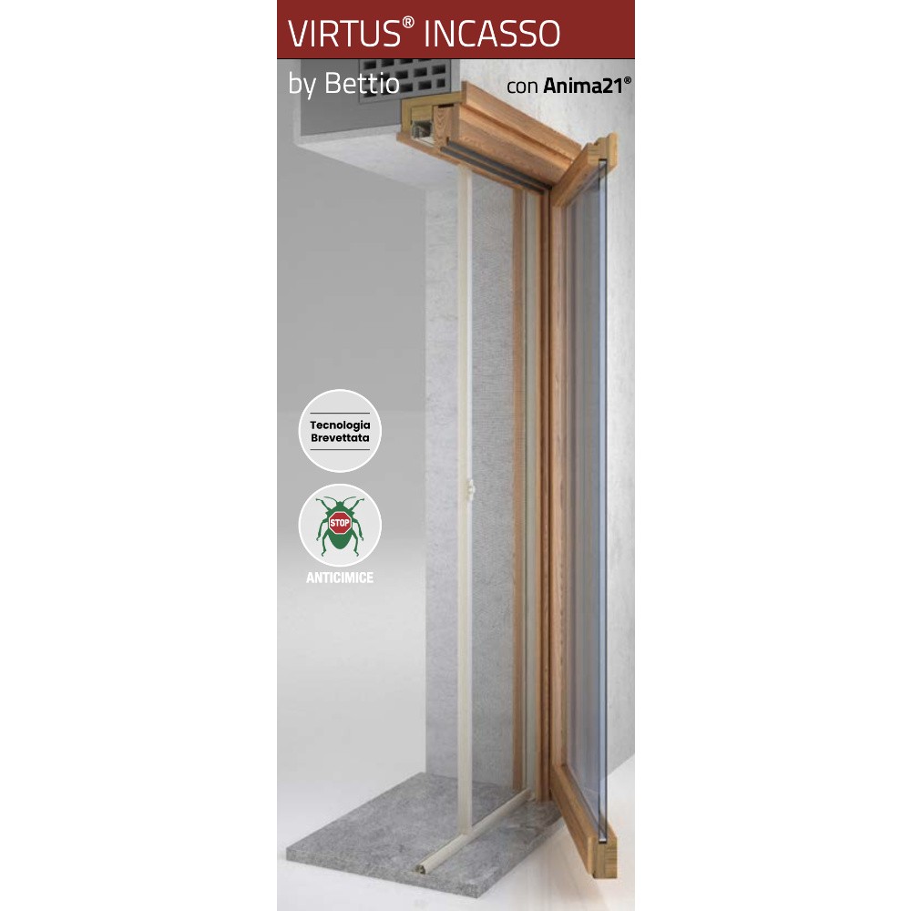 Virtus Incasso by Bettio 40/50 mm Lateral Recessed Mosquito Net