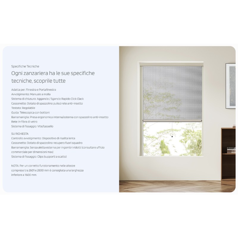 Mistral Rami Mosquito Net Vertical for Window Click Clak Adjustable Telescopic